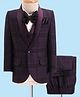 Robo Fry Woven Full Sleeves Solid 4 Piece Party Suit - Purple