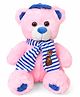 Fun Toys Kitty Soft Toy With Muffler & Cap Pink Blue - Height 30 cm