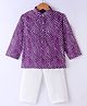 JAV Creations Full Sleeves Leheriya  Printed Kurta With  Pyjama - Purple