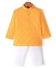 JAV Creations Full Sleeves Leheriya  Printed Kurta With  Pyjama - Yellow