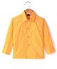 JAV Creations Full Sleeves Leheriya  Printed Shirt - Yellow