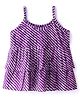 JAV Creations  Sleeveless Leheriya Designed Peplum Layered Top - Purple