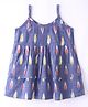 JAV Creations Sleeveless Ikat Printed Dress - Blue