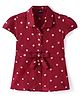 JAV Creations Half Sleeves Bandhani Printed Dress - Maroon