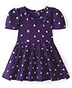 JAV Creations Half Sleeves Bandhani  Designed Dress -  Purple