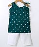 JAV Creations Sleeveless Bandhani Designed Kurta & Pant - Peacock Blue