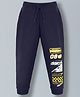 Plum Tree 100% Cotton Adventure Text Printed Joggers - Navy Blue