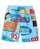 Babyhug Disney Cotton Knit Above Knee Length Shorts With Cars Graphics - Blue