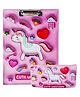 Parteet Premium Quality Stationery Unicorn Pencil Pouch & Exam Board Combo and Birthday Party Return Gift For Kids