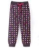 Smarty Girls Full Length Heart Print Fleece and Woolen Pants - Charcoal Grey