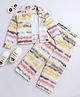 Taffykids Cotton Jersey Full Sleeves Tie Dye Coordinating Shirt & Pant With Solid Crop Top - Multi Colour