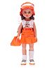 Speedage Ahnna Doll With Top And Skirt Orange & White - Height 34 cm (Accessories Color & Print May Vary)