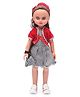 Speedage Ahnna Doll With Check Dress - Height 34 cm ( Colour & Design May Vary)