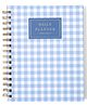 7mm Between the Lines Daily Planner (Check Skies), 150 pages, Wiro Hardbound