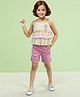 TOONYPORT Cotton Sleeveless Polka Dots Printed Layered Top & Short Sets - Multi Colour