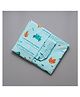 Gudgoodie 100% Cotton Percale Flat Cot Bedsheet with Pillow Cover Undersea Oasis  - Blue