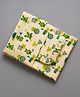Gudgoodie 100% Cotton Percale Flat Cot Bedsheet with Pillow Cover Mischievous Monsters Theme - Green Yellow