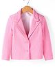 Babyhug Woven Full Sleeves Solid Party Blazer - Pink