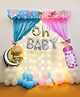 Baby Shower 63 Pcs Premium Colorful Decoration DIY Kit |Baby Welcome Home Decoration Kit|Maternity Props | Balloons with LED Curtains