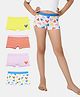 Plan B Cotton Elastane Pack Of 4 Heart & Striped Bloomers - Multi Colour