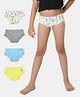 Plan B Cotton Elastane Pack Of 4 Ice Cream Printed Panties  - White Lemon Powder Blue & Grey