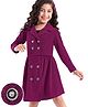 Hola Bonita Knit Full Sleeves Shimmer Co-Ord Set with Sequin Top - Magenta & Black