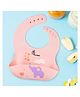 R for Rabbit Safari Silicone Bib for Baby Food Feeding BPA Free, Baby Apron Adjustable Straps, Built-in Food Pocket Mess Free, Waterproof, Washable & Reusable Ideal for Babies 6 to 36 Months (Peach)