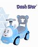 Dash Star Roger Ride On Push Musical Baby Car with Horn & High Backrest Support Under Storage Basket - Blue