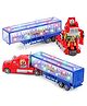 YAMAMA Musical 2 In 1 Deformation Robot Truck Toy With Lights Music Detachable Carrier Container Truck For Kids Musical Toy For Kids - Multicolor