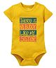 Zeezeezoo 100% Cotton Half Sleeves Rakhi Theme No Buddy Like My Sister Printed Onesie - Yellow