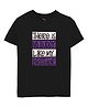 Zeezeezoo 100% Cotton Half Sleeves Rakhi Theme  No Buddy Like My Brother Printed Tee - Black
