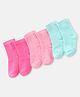 Doodle Poodle Cotton Knit Ankle Length Designed Socks Pack of 3 - Pink & Blue