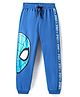 Pine Kids Marvel Terry Knit Full Length Lounge Pant with Spider Graphic & Blue Foil Print Detailing - Blue
