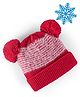 Babyhug Knitted Woollen Cap with Pom Pom Detailing - Red