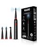 Agaro Cosmic Lite Sonic Electric Toothbrush for Adults with 6 Modes, 3 Brush Heads, 1 Interdental Head and Rechargeable with 3.5 Hours Charge Lasting up To 25 Days, Power Toothbrush, Black