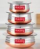 HAZEL Copper Bottom Urli with Lid - 4 Pcs Set