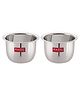 HAZEL Stainless Steel Tea Glasses Mini Traditional Design Coffee Milk Serving Glass Patra Pela, Set of 2, 8 cm, 100 ml, Silver