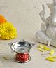 HAZEL Panchwati Diya for Puja | 5 Wati Wicks Oil Lamp Deep For Home Mandir Office Temple Pandol Pujan | Stainless Steel Diva Table Deepak For Pooja (6 x 3 cm)