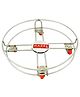 HAZEL Stainless Steel Heavy Duty LPG Gas Cylinder Stand Trolly with Rollers Wheels, Silver