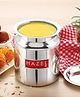 HAZEL Stainless Steel Oil / Ghee Storage Container, 600 ml, Silver
