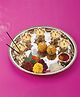 HAZEL Stainless Steel Puja Pooja Aarti Thali Set With 5 pc Diya, Silver