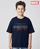 Pine Kids Lucas Terry Knit Half Sleeves T-Shirt with Star Wars Graphics & Holographic Effect - Black