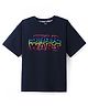 Pine Kids Lucas Terry Knit Half Sleeves T-Shirt with Star Wars Graphics & Holographic Effect - Black