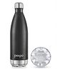 GO24 Electro 24 Hrs Hot & Cold ISI Certified Flask | Stainless Steel Water Bottle - 750ml Knight Black | Thermoflask | Office Bottle | Workout | Travelling | Home | Adults & Kids