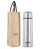 Pexpo Flamingo|ISI Certified|Vacuum Insulated Hot & Cold Stainless Steel Flask |Jute Bag|- 500ml Silver |Steel Bottle|Thermoflask|Leak Proof|Travelling|School & Trekking|Office|Men, Women & Kids