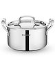 Bergner Tripro Triply Cook & Serve Casserole/ Biryani Pot/ Handi with Stainless Steel Lid, 22 cm, 4.2 Litre
