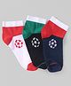 Pine Kids Knit Ankle Length Socks with Stars Design & Color Block Pack of 3 (Color May Vary)