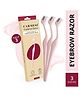 Carmesi Eyebrow Razor For Salon-Like Eyebrows Suitable for Sensitive Areas - 3 Razors
