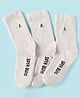 Pine Kids Knit Ankle Length Socks with Brand Name Design Pack of 3 (Color May Vary)