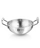 Bergner BE Bergner Essentials TriPly Stainless Steel 24 cm Extra Deep Kadai/Indian Wok, 2.5 L Kadhai, Even Heat Distribution, Consumes Less Oil, Easy to Clean, Gas Stove Compatible, 5-Year Warranty